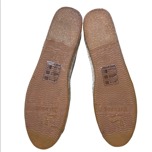 Soludos Espadrilles Shoes Embroidered Canvas Rainbow Tan Neutral Flats Womens 11 - Picture 12 of 16